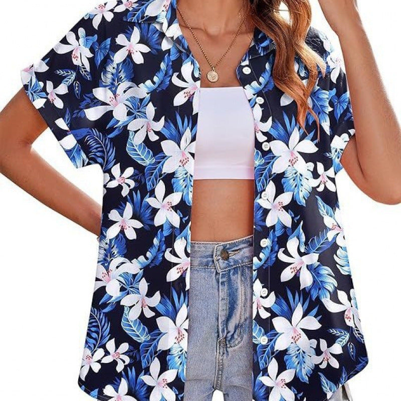 Fashion Personality Women's Floral 3D Printed Shirt