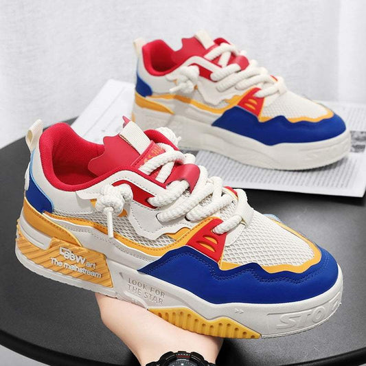 Men's Four Seasons Fashionable All-match Soft Bottom White Shoes