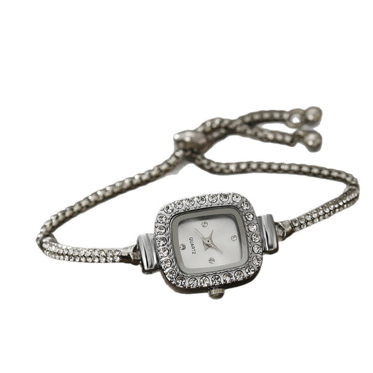 Decorative Alloy All-match Square Rhinestone-encrusted Chain