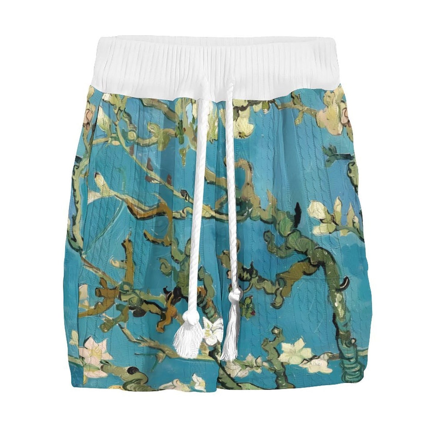 3D Printed Casual Knitted Shorts Men's Suit